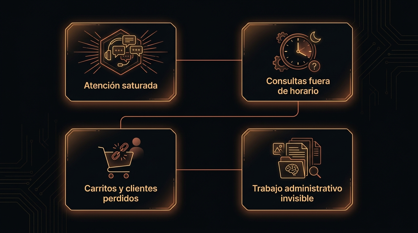 Diagrama de los cuatro puntos donde un ecommerce pierde dinero cada día